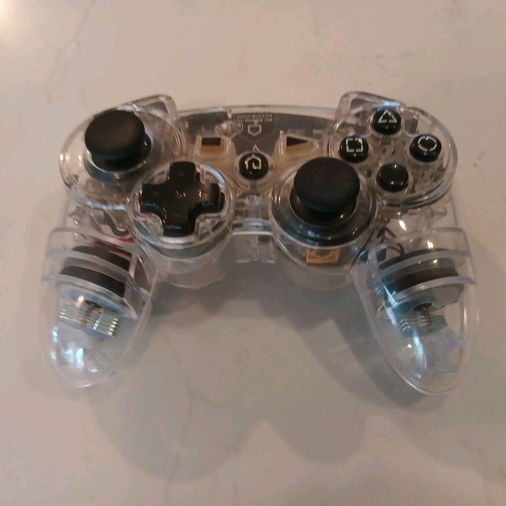 Afterglow Wireless Controller for PS3 - Clear Transparent Red PCB - Untested